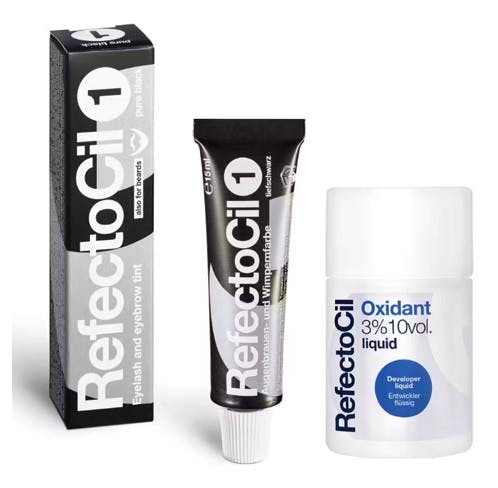 Sort Refectocil Eyelash & Eyebrow Tint Black & Oxidant Liquid 100 - Refectocil 868657074 - 9003877057109